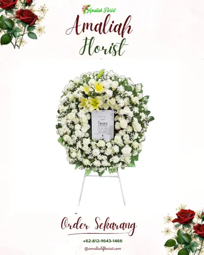 Krans Bunga Duka Cita di Rawamerta